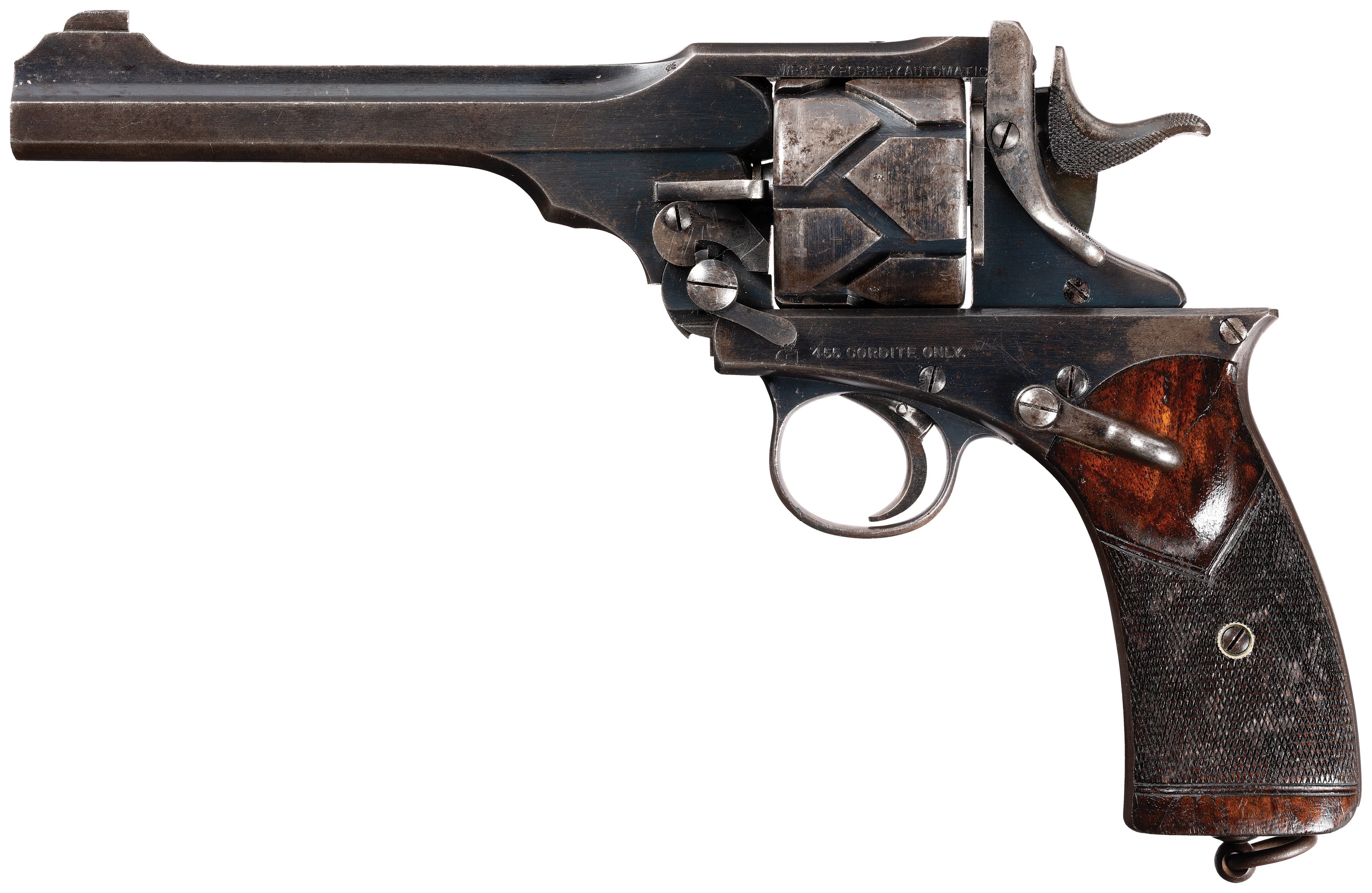 Scarce Webley-Fosbery Model 1901 Automatic Revolver | Rock Island Auction