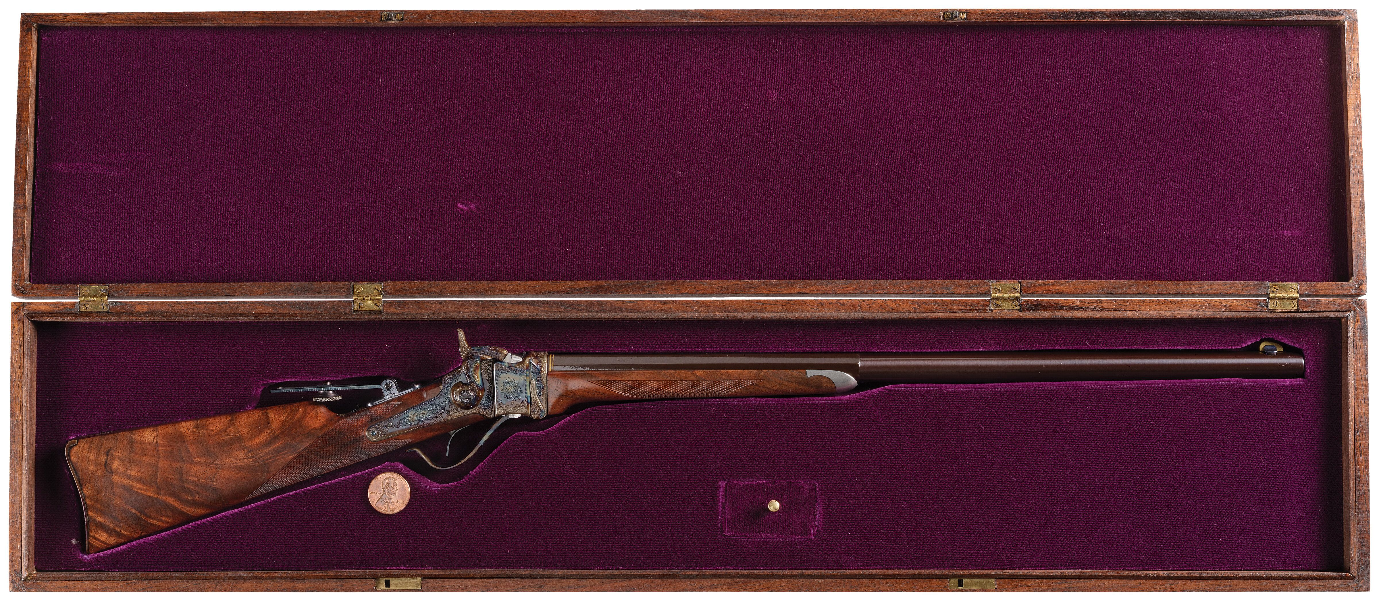 Engraved Miniature Sharps Deluxe Model 1874 Sporting Rifle | Rock ...