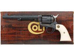 Nickel Colt 2nd Gen Single Action Army with Pearl Grips | Rock