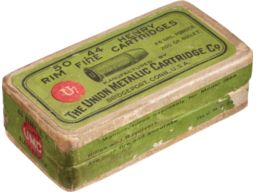 Vintage Box of Union Metallic Cartridge Co. .44 Henry Flat Rimfi