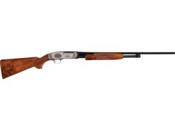 L.D. Nimschke Engraved Spencer Arms Slide Action Shotgun | Rock