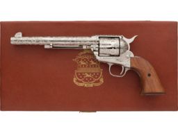 Nickel Colt 2nd Gen Single Action Army with Pearl Grips | Rock