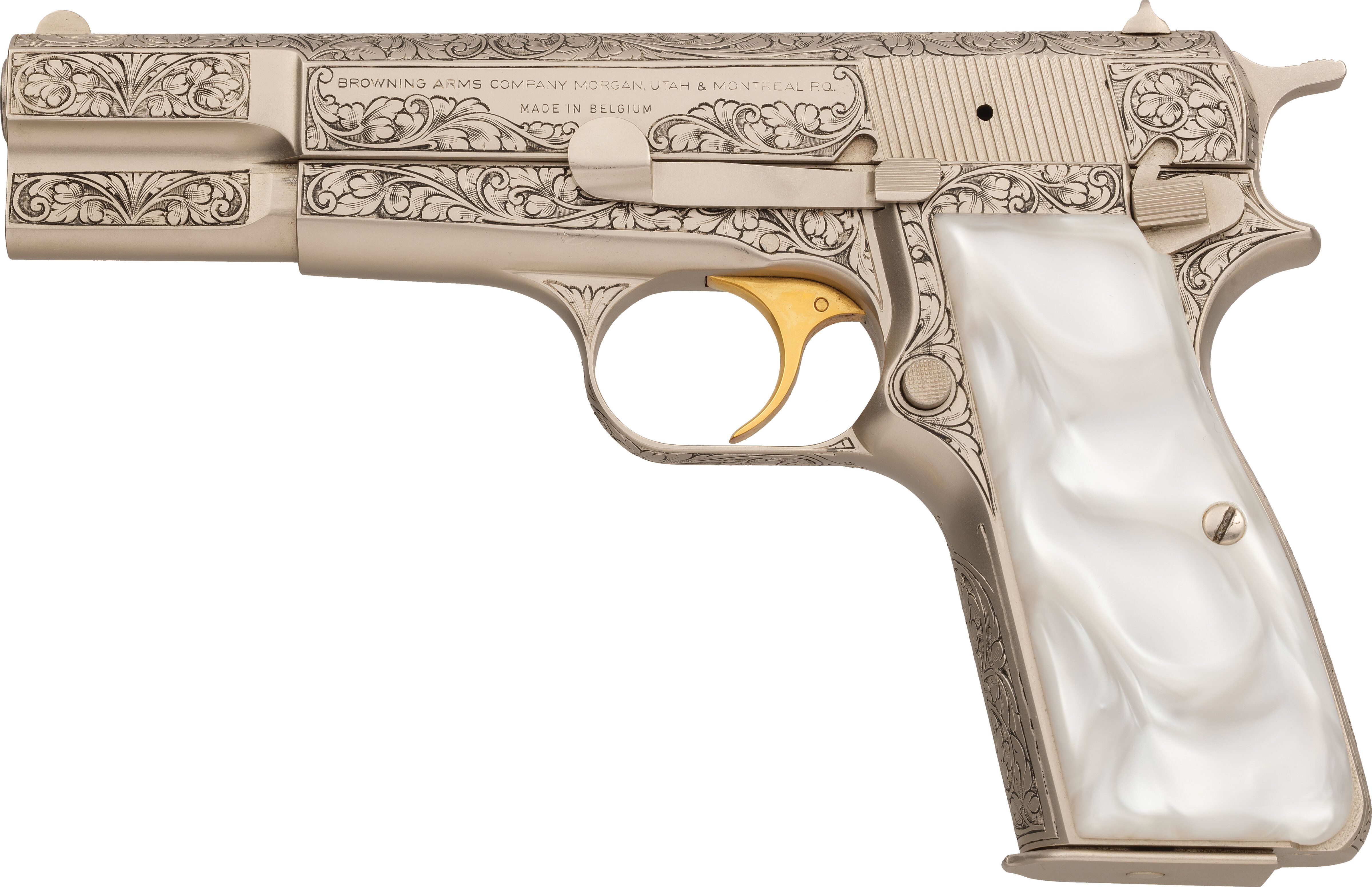 High Roks Factory Engraved Belgian Browning Renaissance High-Power Pistol | Rock ...
