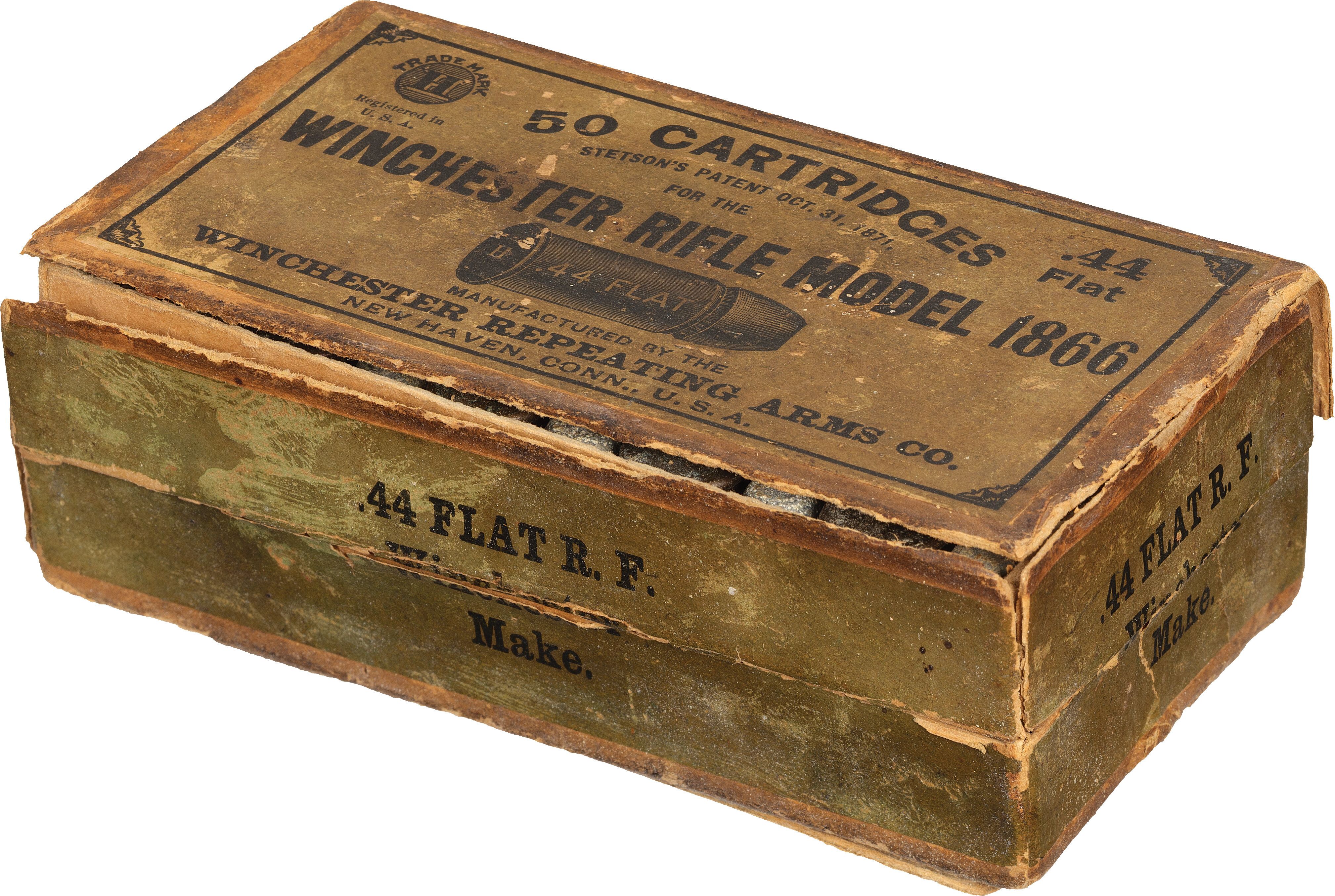 50-Count Box of Winchester .44 Henry Flat Cartridges | Rock Island Auction