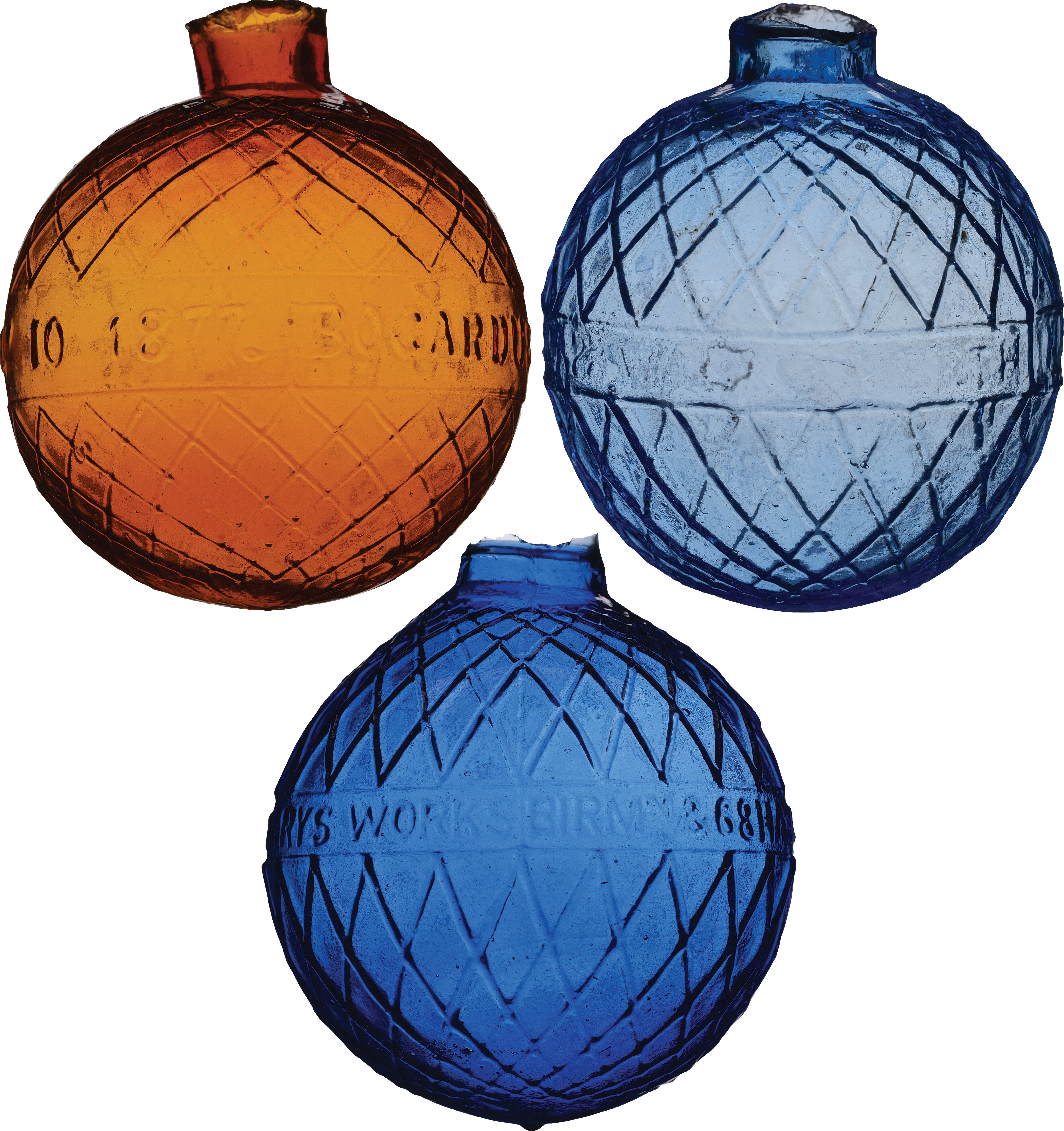 Target Ballls Three Scarce 19th Century Maker's Marked Glass Target Balls | Rock ...