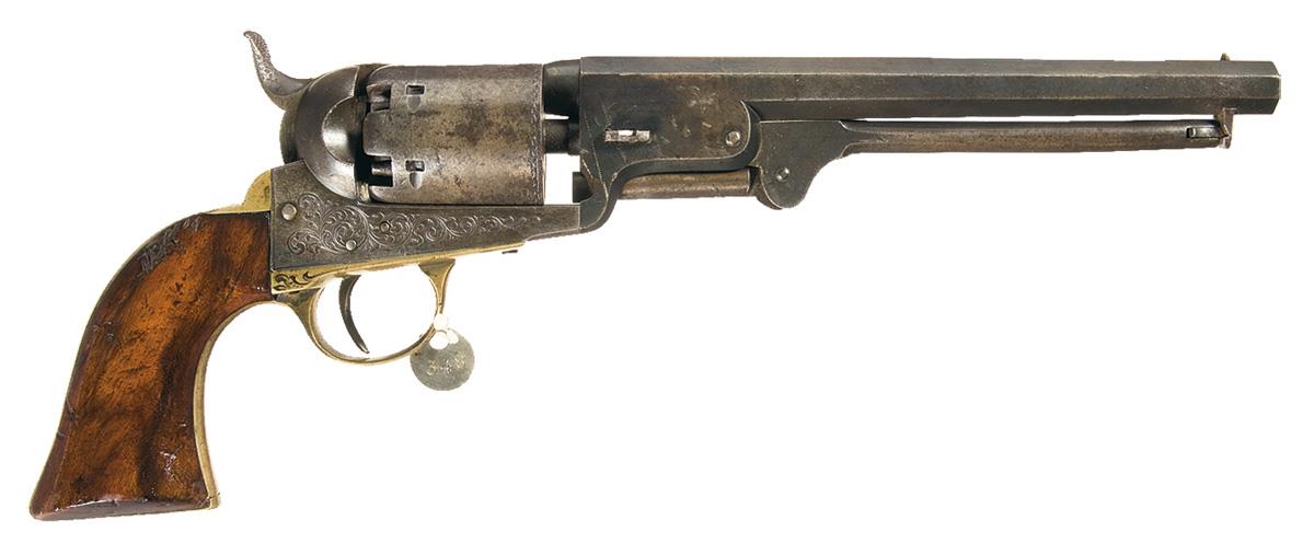 Engraved Brevete Model 1851 Navy Revolver | Rock Island Auction