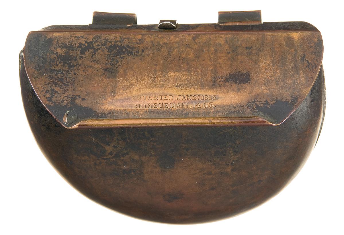 Kittredge Brass Belt Cartridge Box for Henry Rifle Cartridges Rock