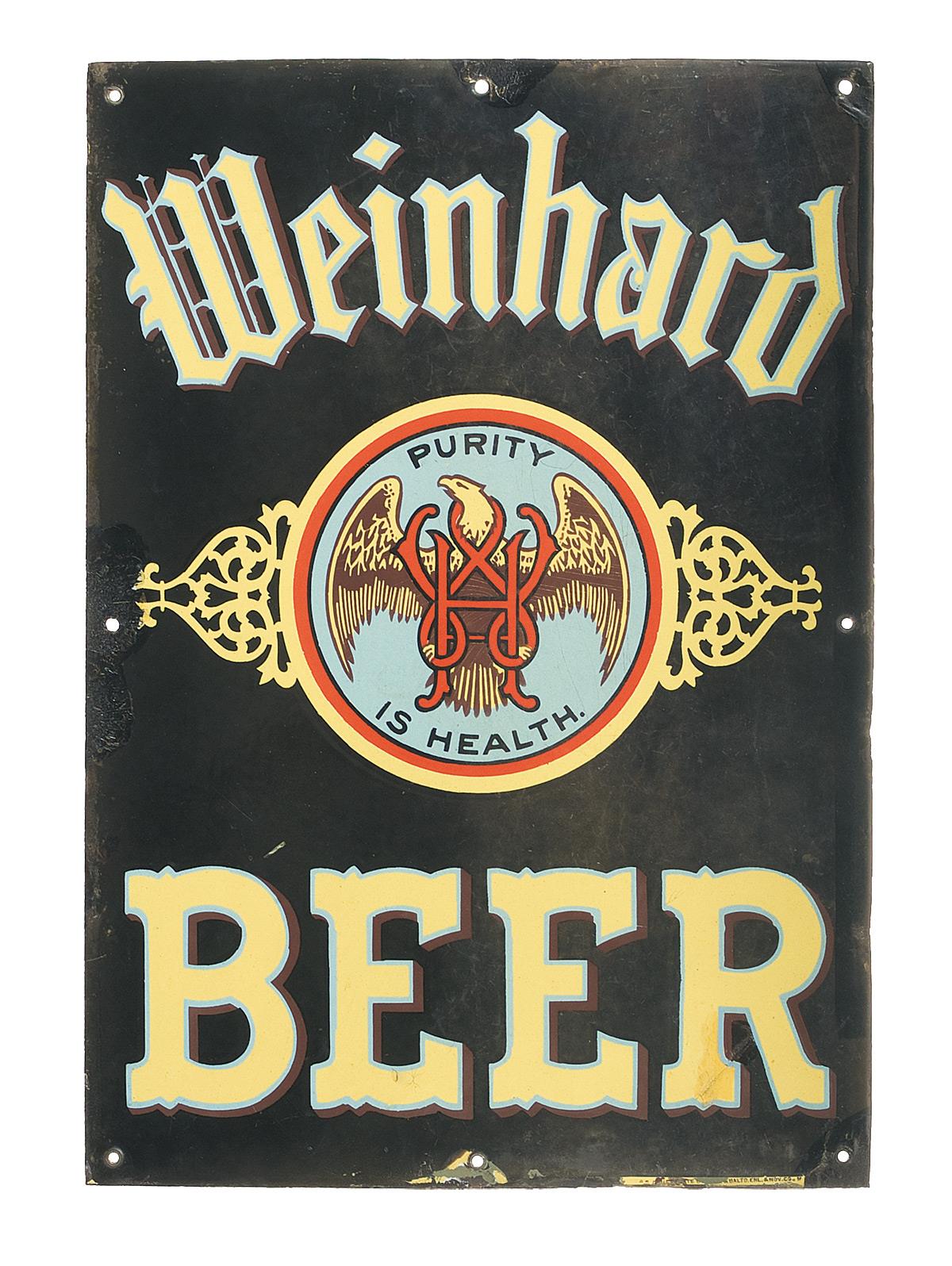 Two Large Porcelain Metal Beer Signs Rock Island Auction