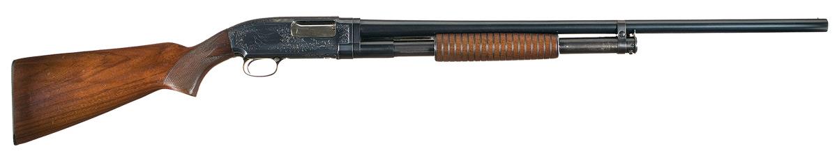 Custom Engraved Winchester Model 12 Pump Action Takedown Shotgun | Rock ...