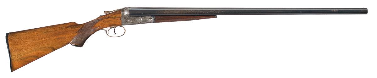 parker double barrel shotgun marked ov