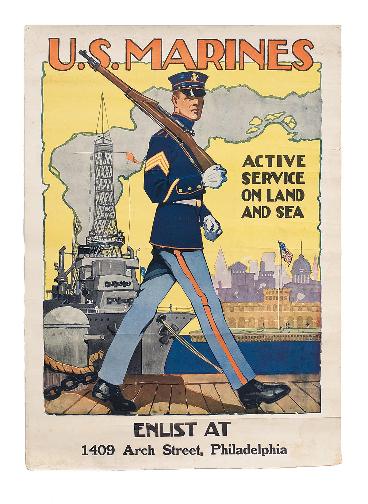 RARE WWI U.S. Marines Corps Recruiting Poster | Rock Island Auction