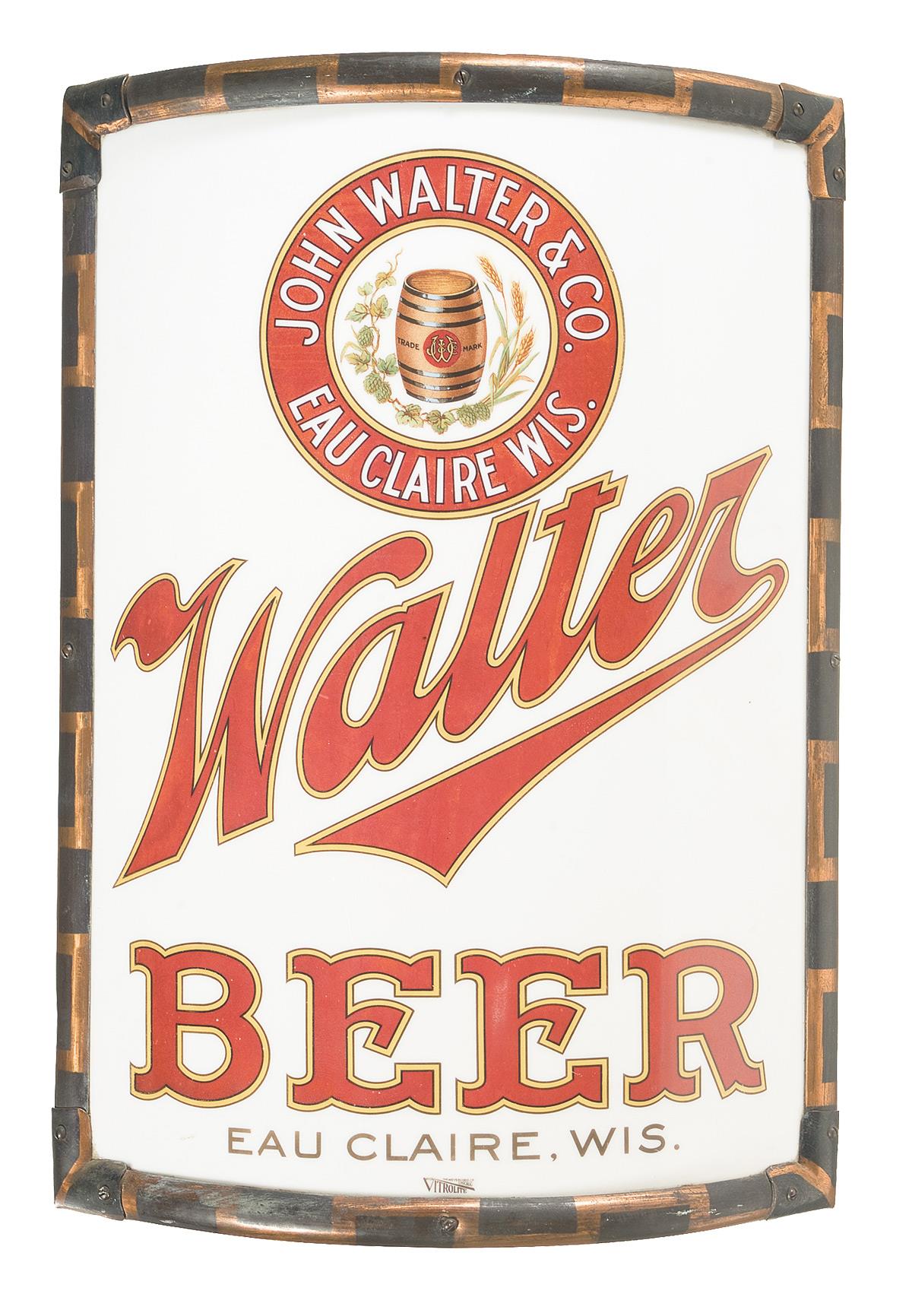 Unique Vitrolite Beer Sign Rock Island Auction