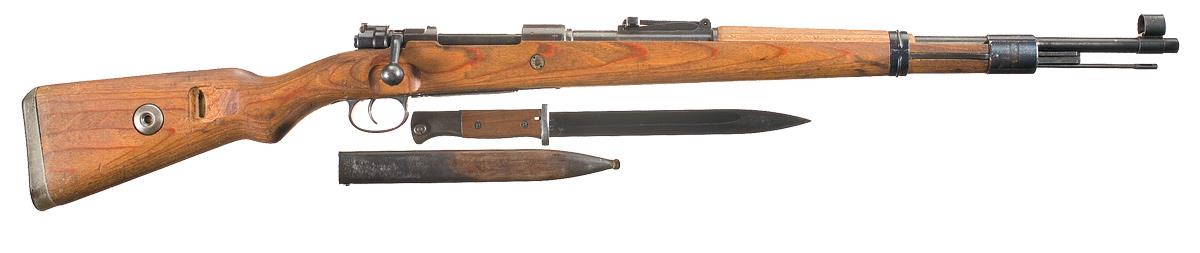 World War II Nazi bnz 4 Code K98 Bolt Action Rifle with Bayonet | Rock ...