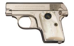 Colt Model 1908 Hammerless .25 Pocket Pistol with Pearl