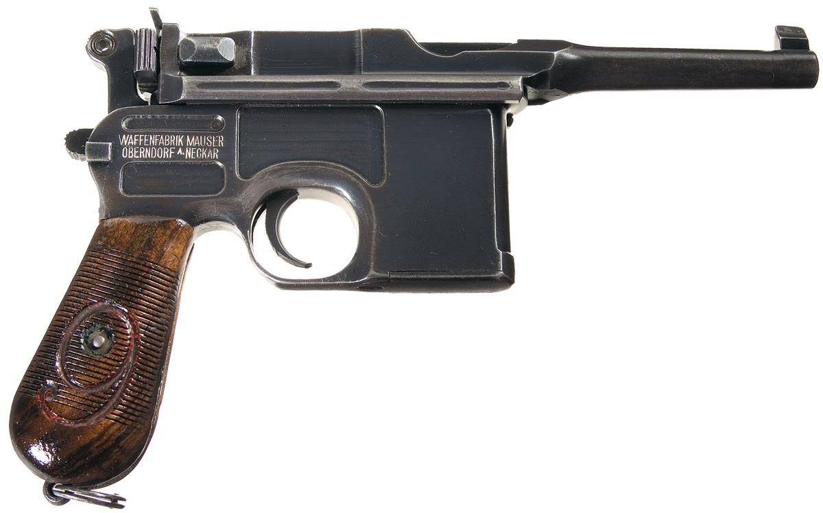 Post Wwi 1896 Broomhandle Mauser Police 1920 Rework Pistol Rock Island Auction 3469