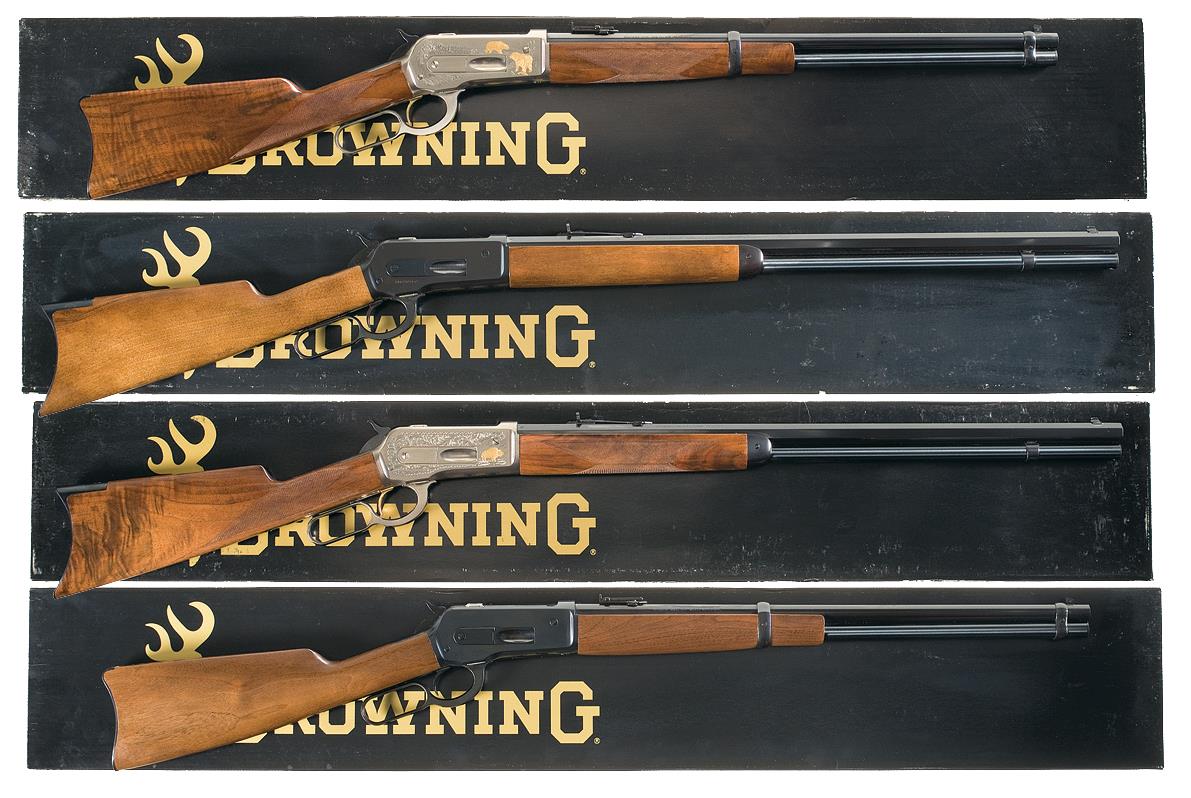 Four Browning Model 1886 Lever Action Long Guns Rock Island Auction