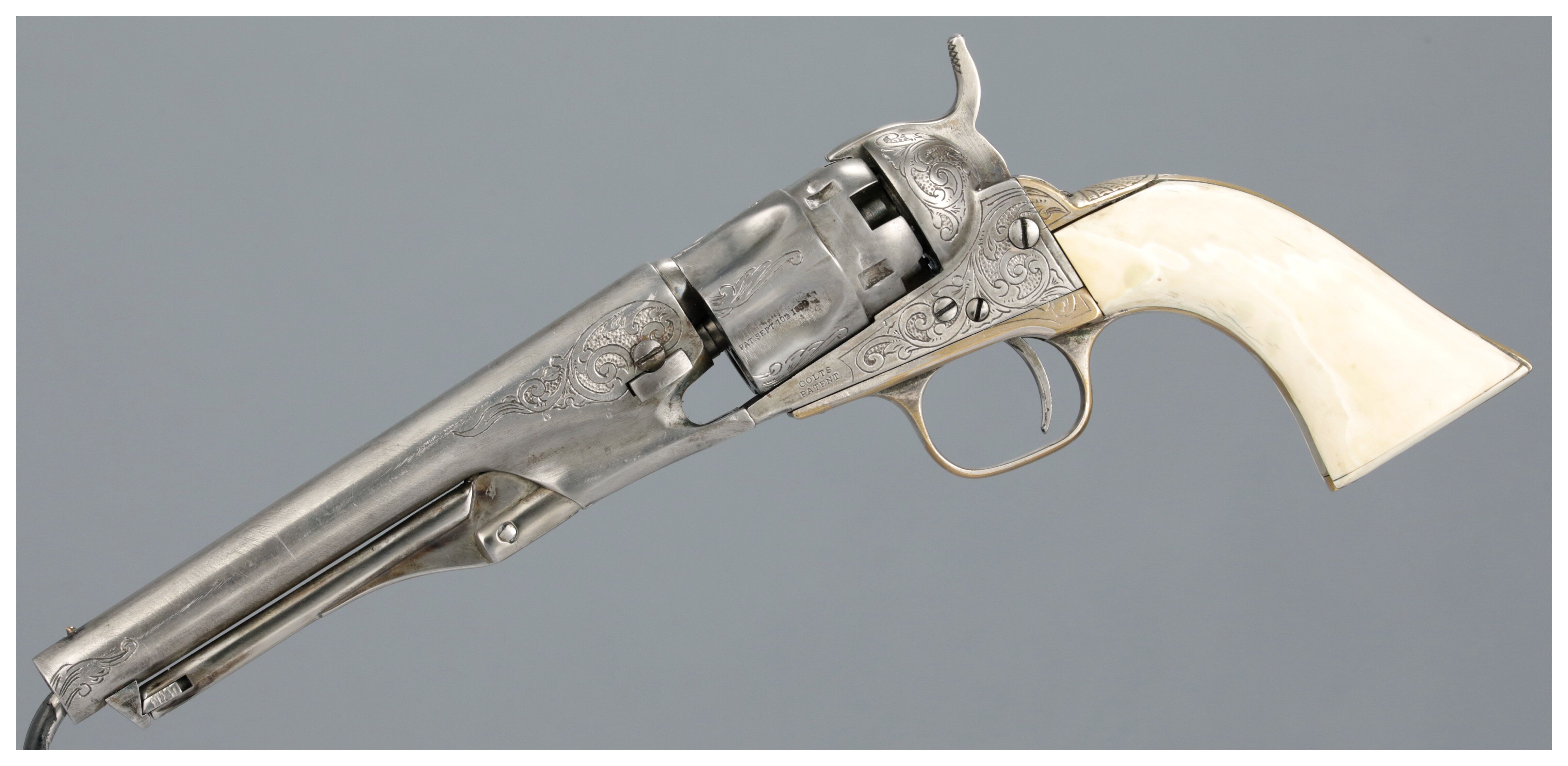 Engraved Reproduction Colt Model 1862 Police Percussion Revolver | Rock ...