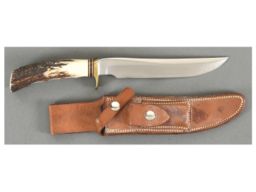 Vietnam War Era Randal Model 3 Hunting Knife with Sheath