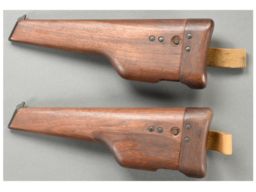 Two Browning High-Power Wooden Stock Holsters