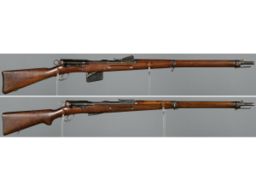 Two Swiss Straight Pull Bolt Action Rifles