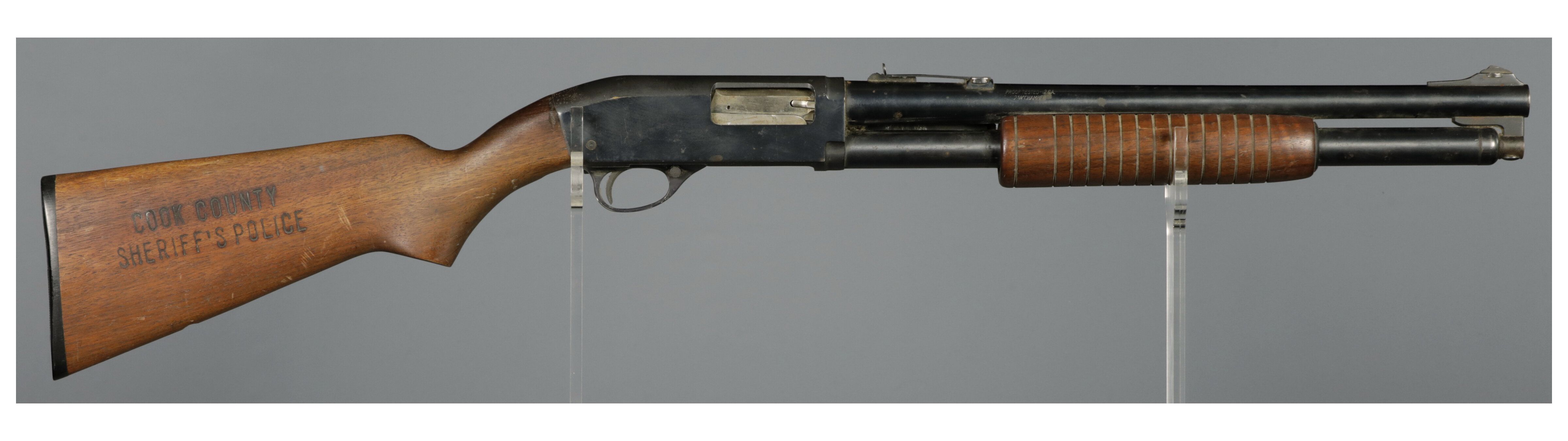 Police Marked High Standard Model K-120 Riot 18-7 RS Shotgun