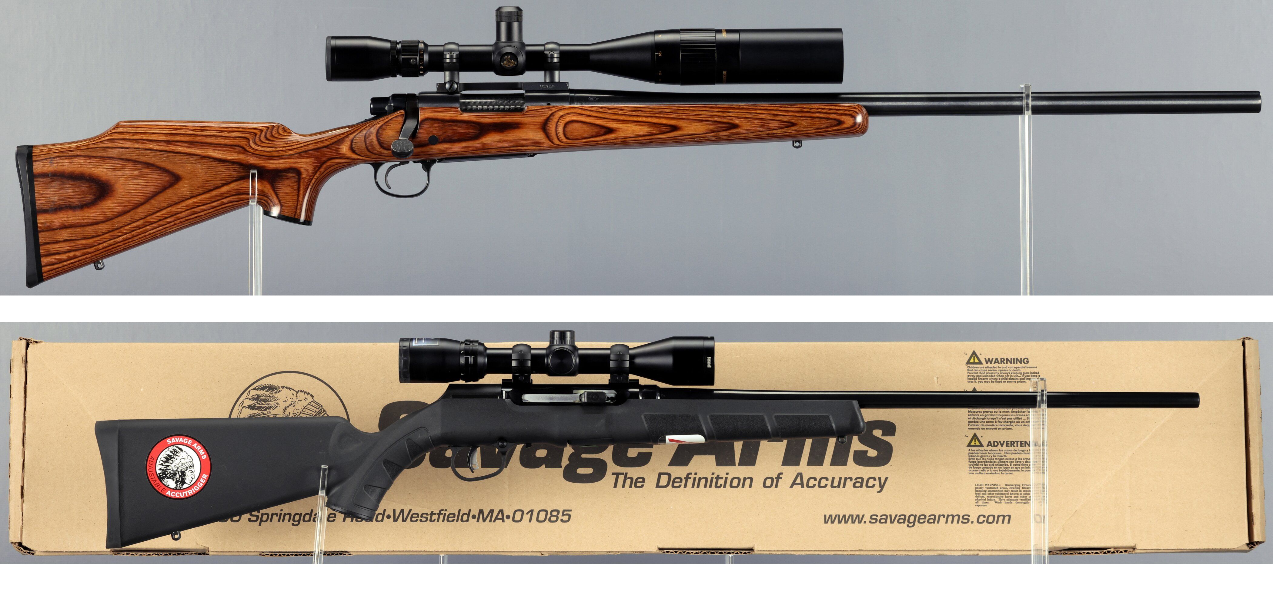 Two American Rifles with Scopes and Boxes | Rock Island Auction