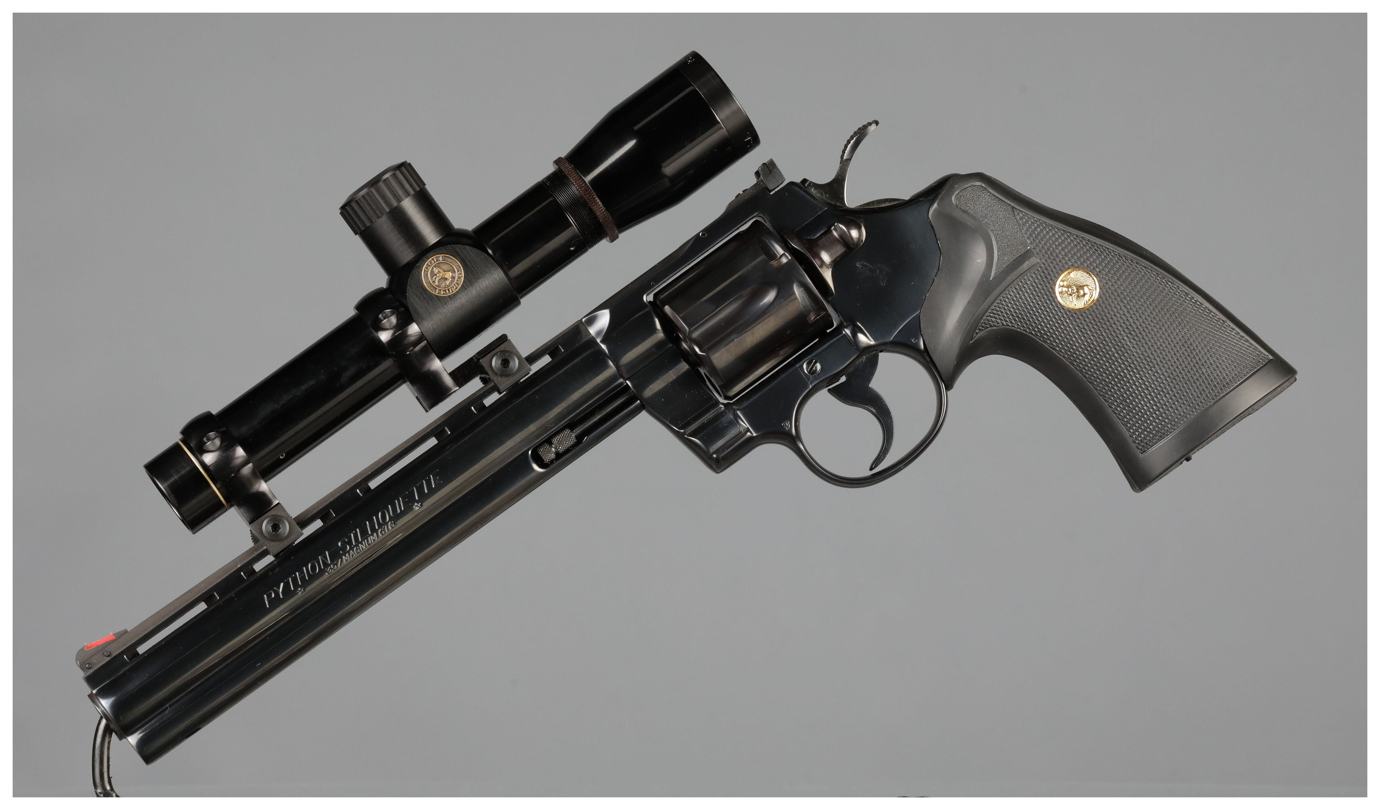 Rare Colt Python Silhouette Revolver with Scope and Case | Rock Island ...