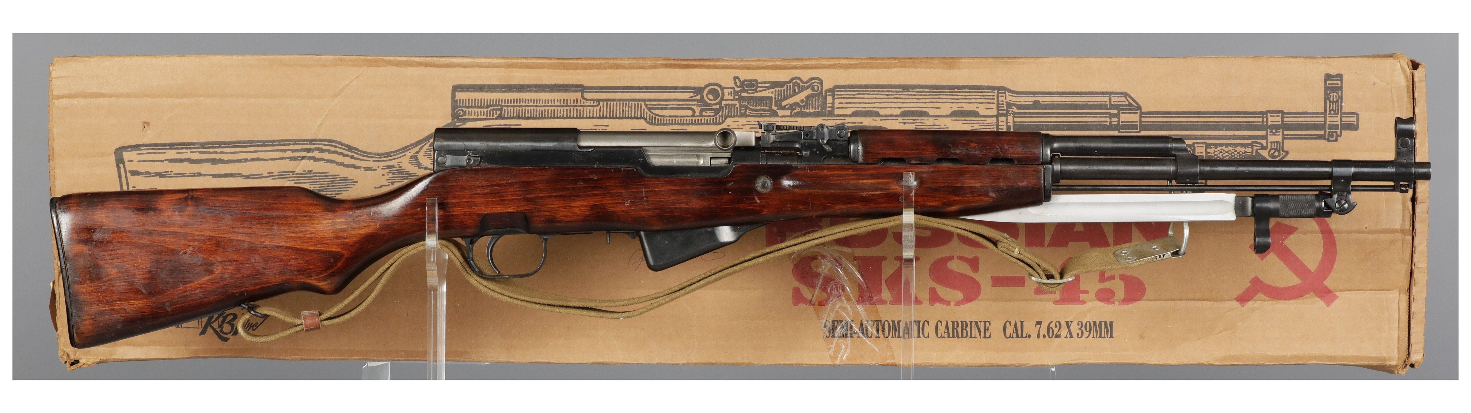 Soviet Russian SKS-45 Semi-Automatic Rifle with Box | Rock Island