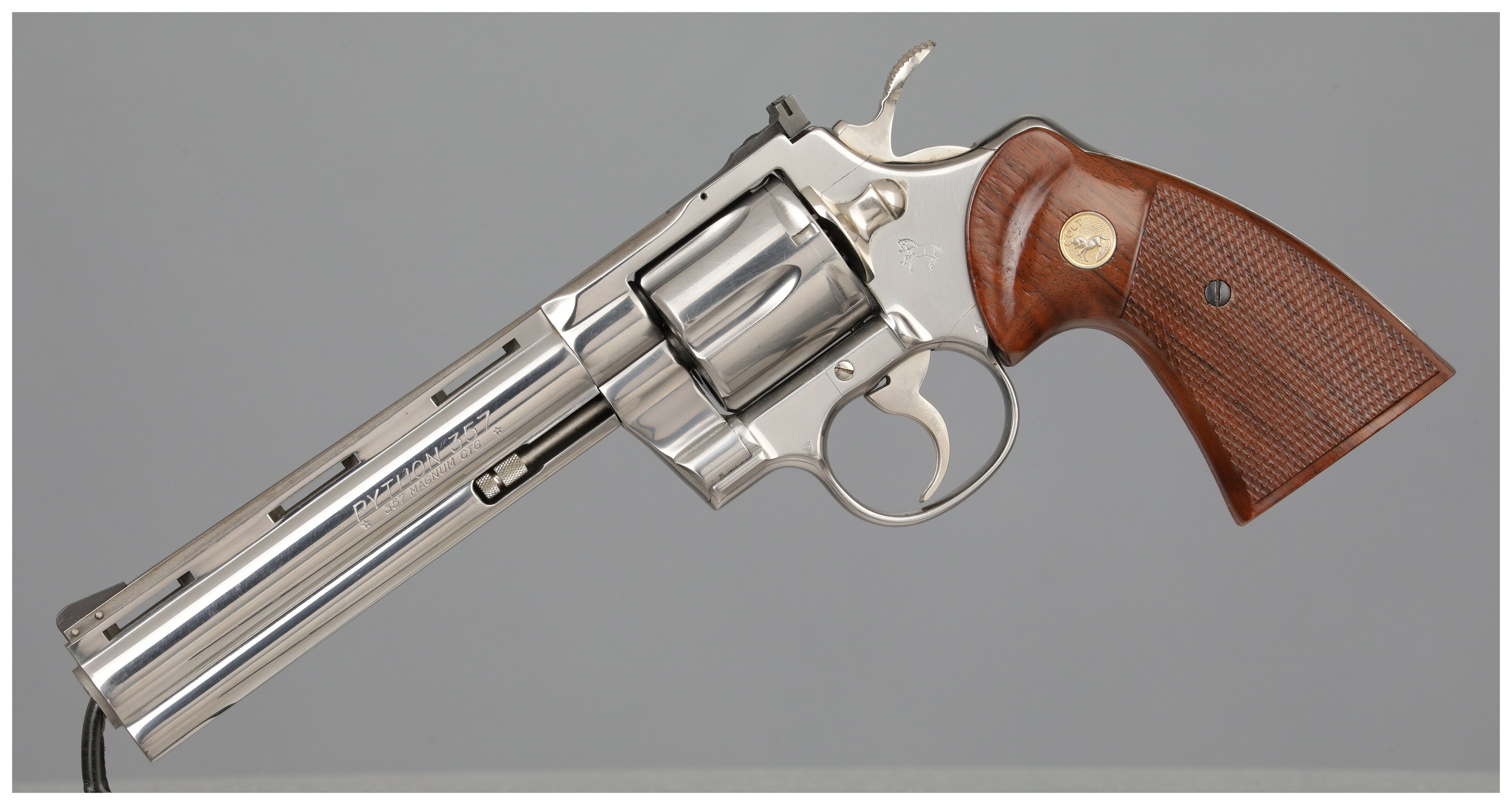 Desirable Nickel Colt Python Double Action Revolver | Rock Island Auction