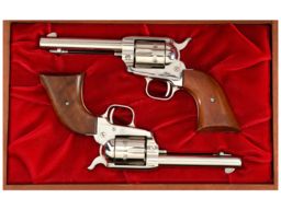 Cased Consecutive Pair of Colt Frontier Scout Revolvers