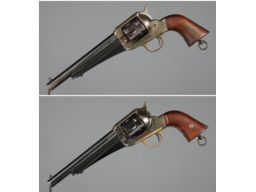 Two Italian Remington Replica Revolvers with Holsters