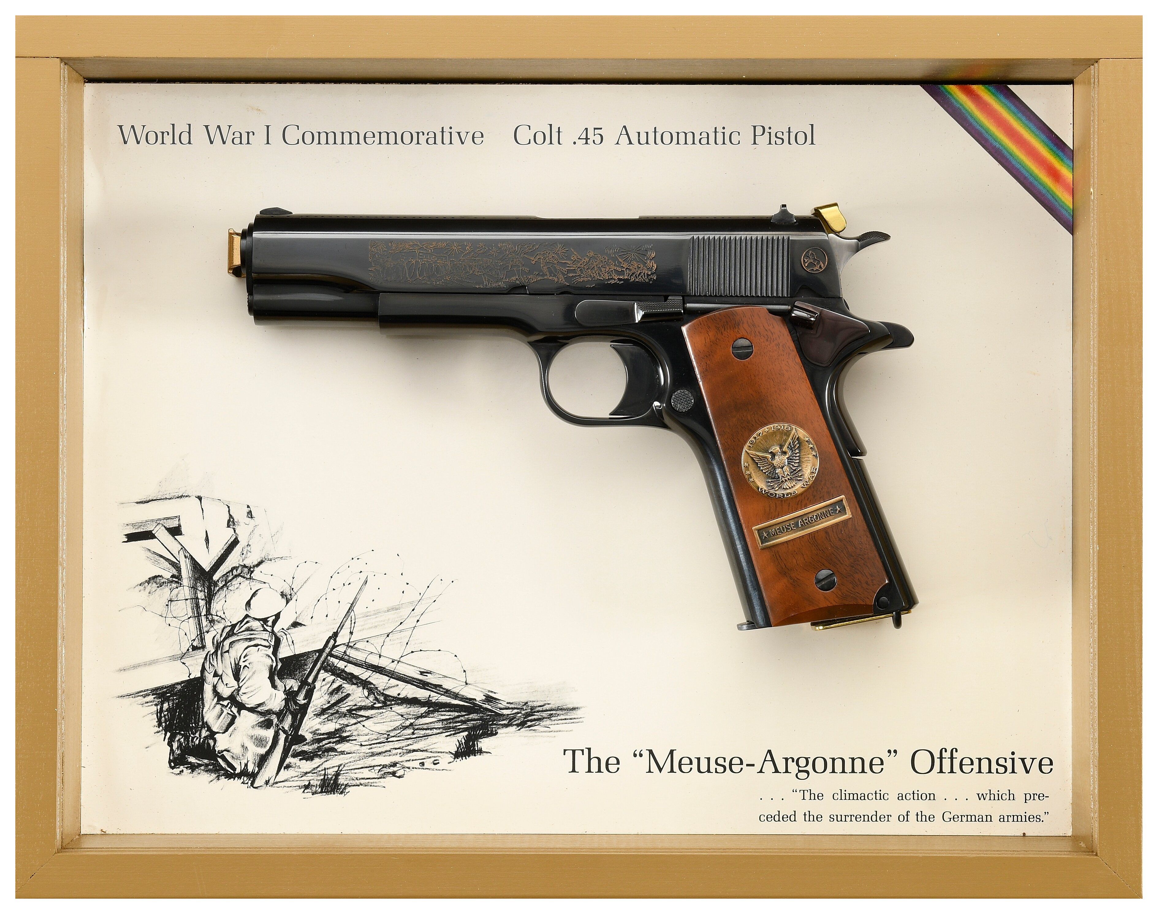 Cased Colt Model 1911 WWI Meuse Argonne Commemorative Pistol