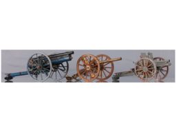 Collection of Three Scale Model Breech Loading Field Guns