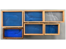 Six Hardwood Display Cases