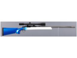 Custom Remington 700 Single Shot Bolt Action Rifle with Scope