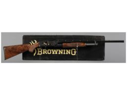 Engraved and Gold Inlaid Browning Model 12 Grade 5 Shotgun