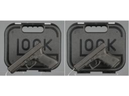Two Glock Semi-Automatic Pistols with Cases