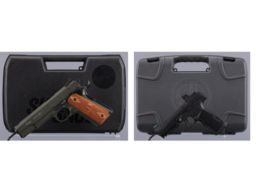 Two Sig Sauer Rimfire Semi-Automatic Pistols with Cases