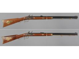Two Thompson Center Arms Hawken Flintlock Rifles