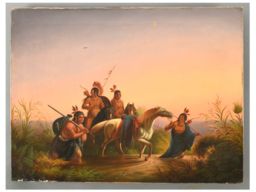 "The Captive Charger," Painting on Cavas