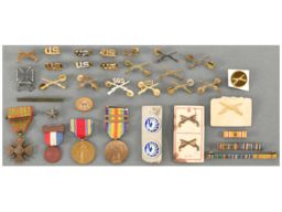 Group of Various World War I and World War II Medals and Pins
