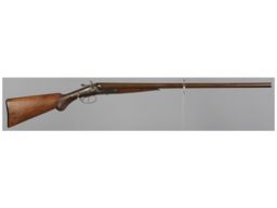 Antique Belgian S.J.D. & Co. Double Barrel Hammer Shotgun