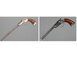 Two Stevens Tip-Up Single Shot Pistols