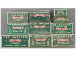 Ten Remington-UMC Kleanbore Rifle Ammunition Boxes