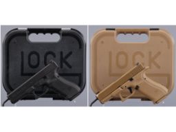Two Glock Semi-Automatic Pistols with Cases
