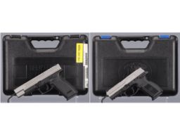Two Semi-Automatic Pistols with Cases