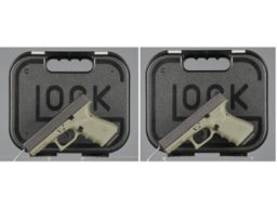 Two Glock Model 19 Semi-Automatic Pistols 