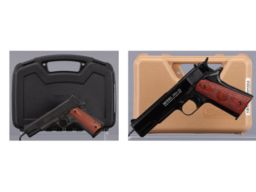 Two 1911 Pattern Semi-Automatic Pistols with Cases