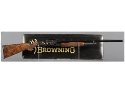 Engraved and Gold Inlaid Browning Model 12 Grade 5 Shotgun