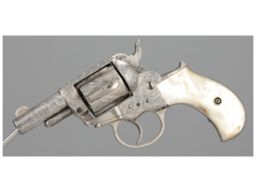 Antique Engraved Colt Sheriff's Model 1877 Lightning Revolver